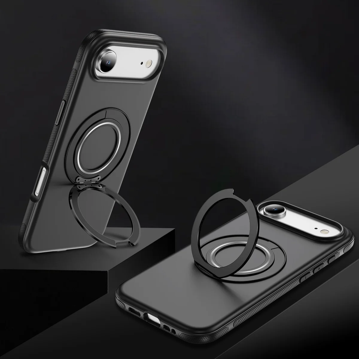 cross-border compatible with Apple iPhone17Air kickstand case original-style 360° gear kickstand magnetic ring phone case PC case