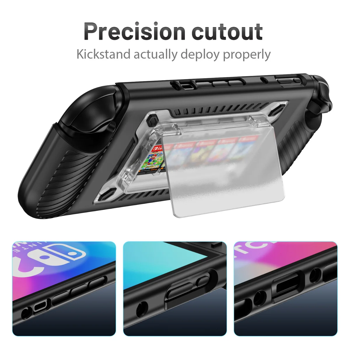 compatible with Nintendo Switch 2 handheld game console protective case with game card holder holds 5 game cards in stock