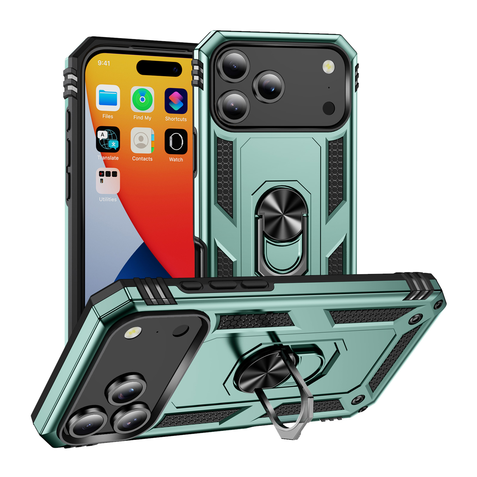 Rugged Ring-Stand Phone Case with Sliding Camera Cover - Image 3
