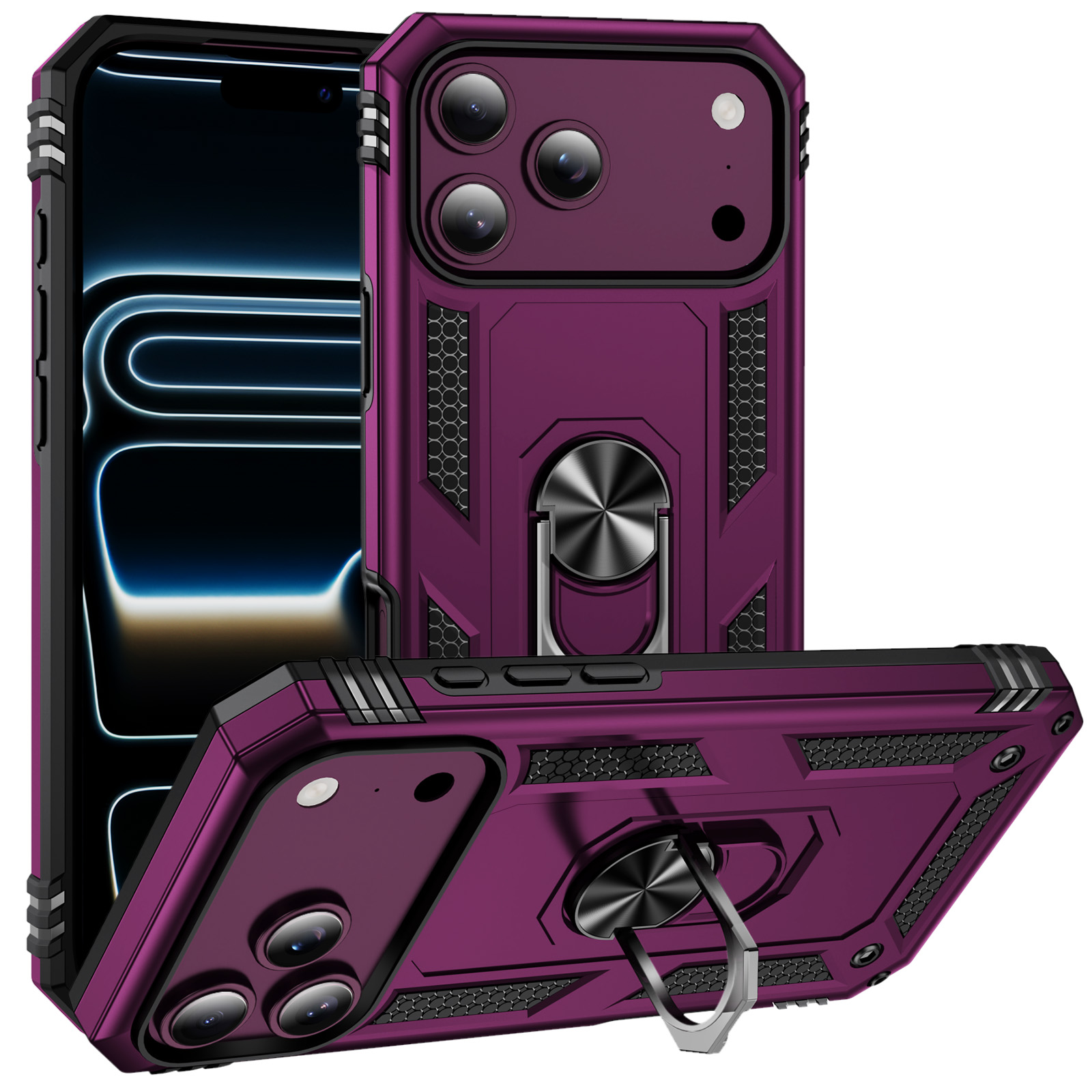 Rugged Ring-Stand Phone Case with Sliding Camera Cover - Image 4