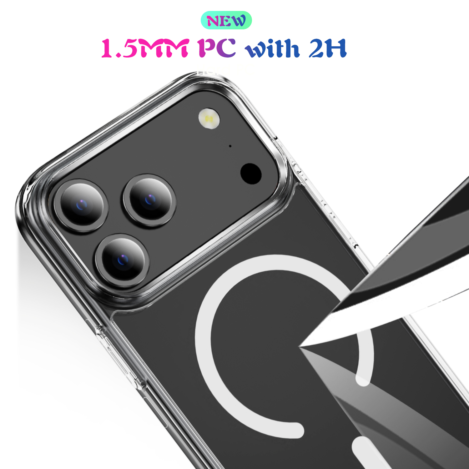 Clear TPU + Acrylic Shockproof Phone Case - Image 2