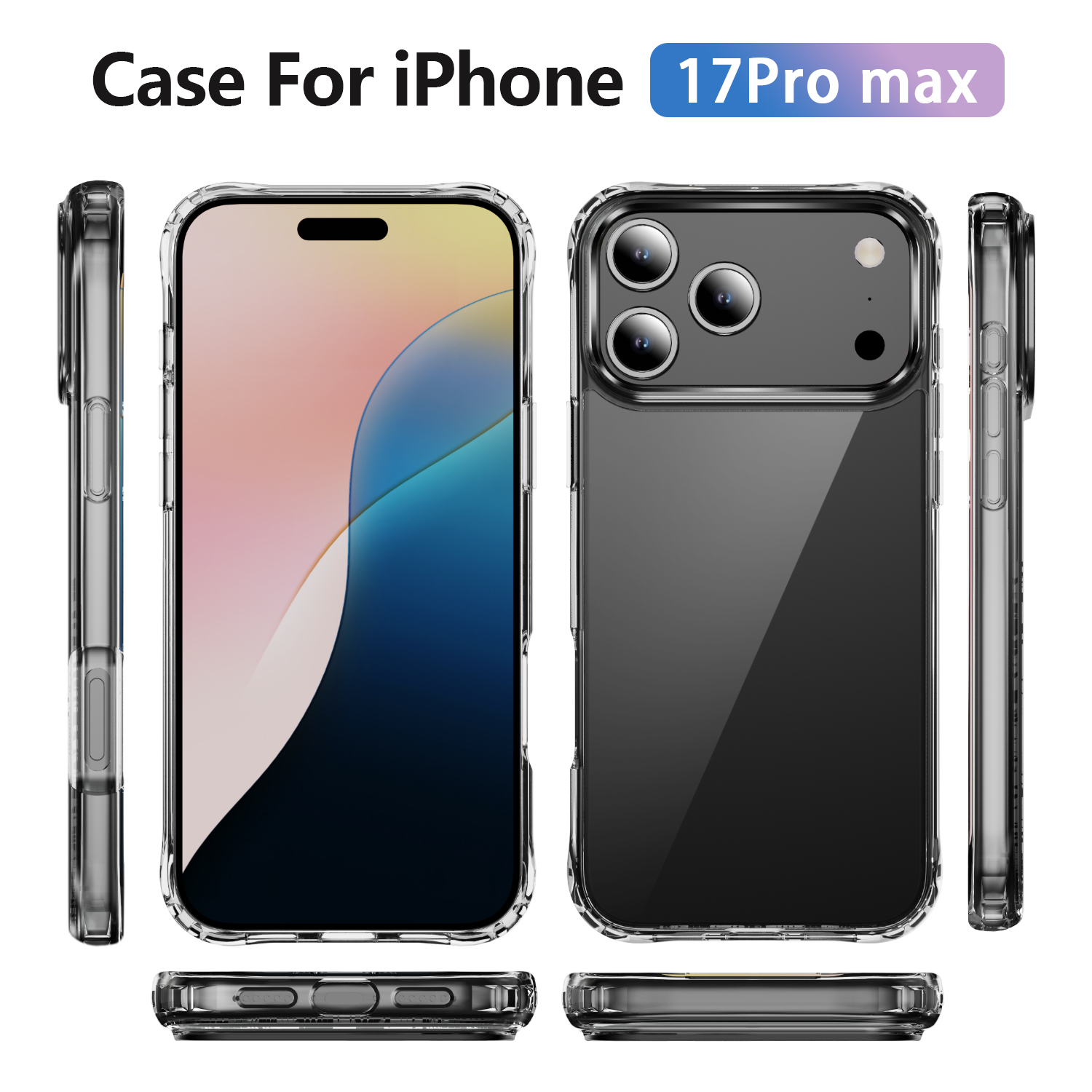 Clear Acrylic Shockproof Corner Phone Case