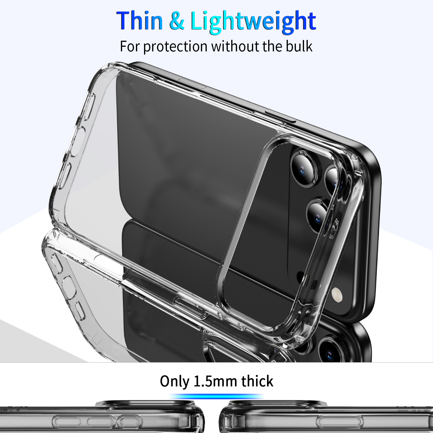 Clear Acrylic Shockproof Corner Phone Case - Image 2