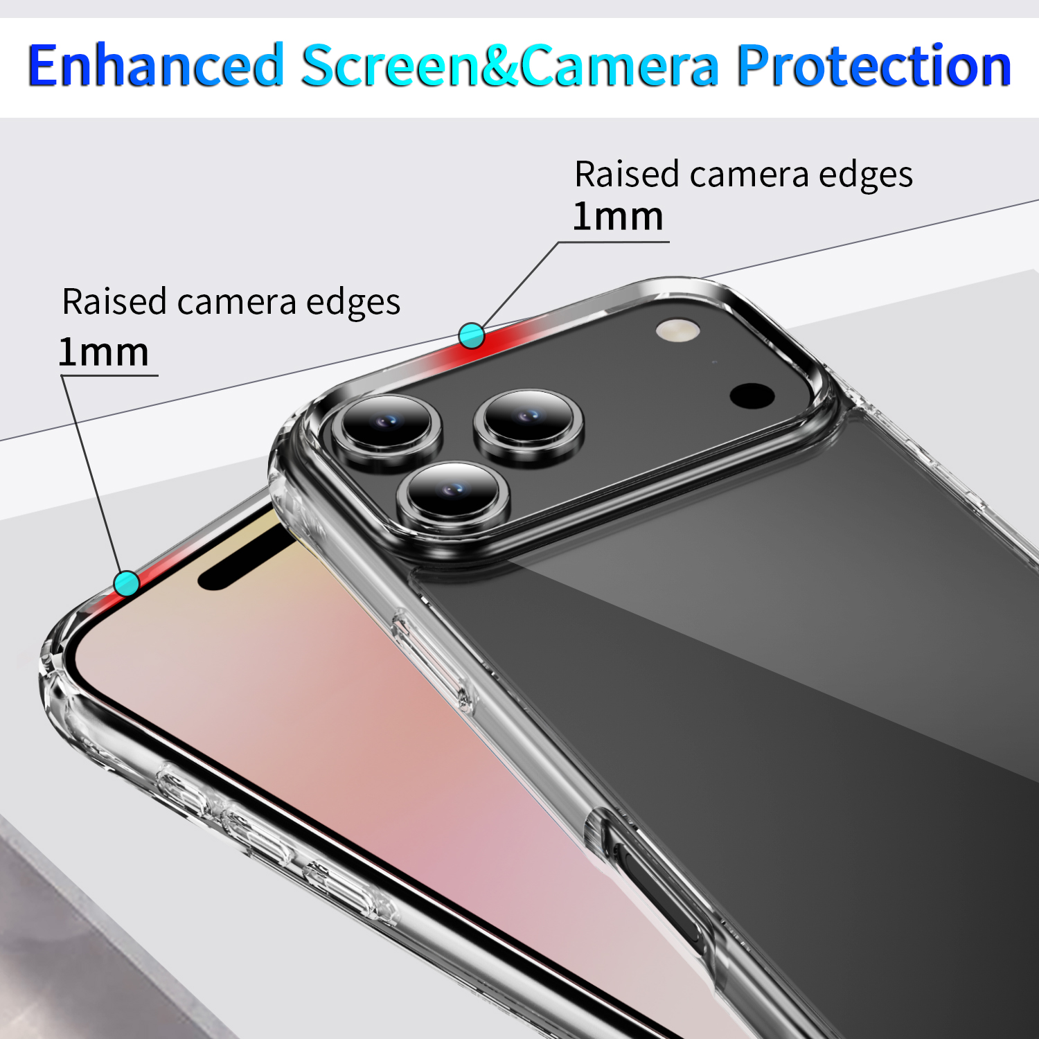 Clear Acrylic Shockproof Corner Phone Case - Image 6