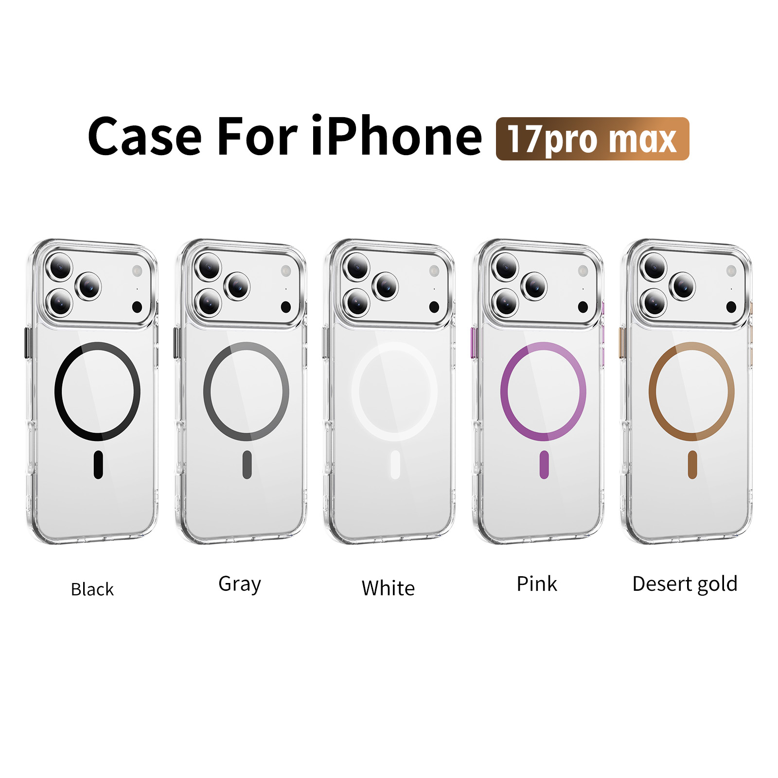 Anti-Yellowing Clear Magnetic Shockproof Case