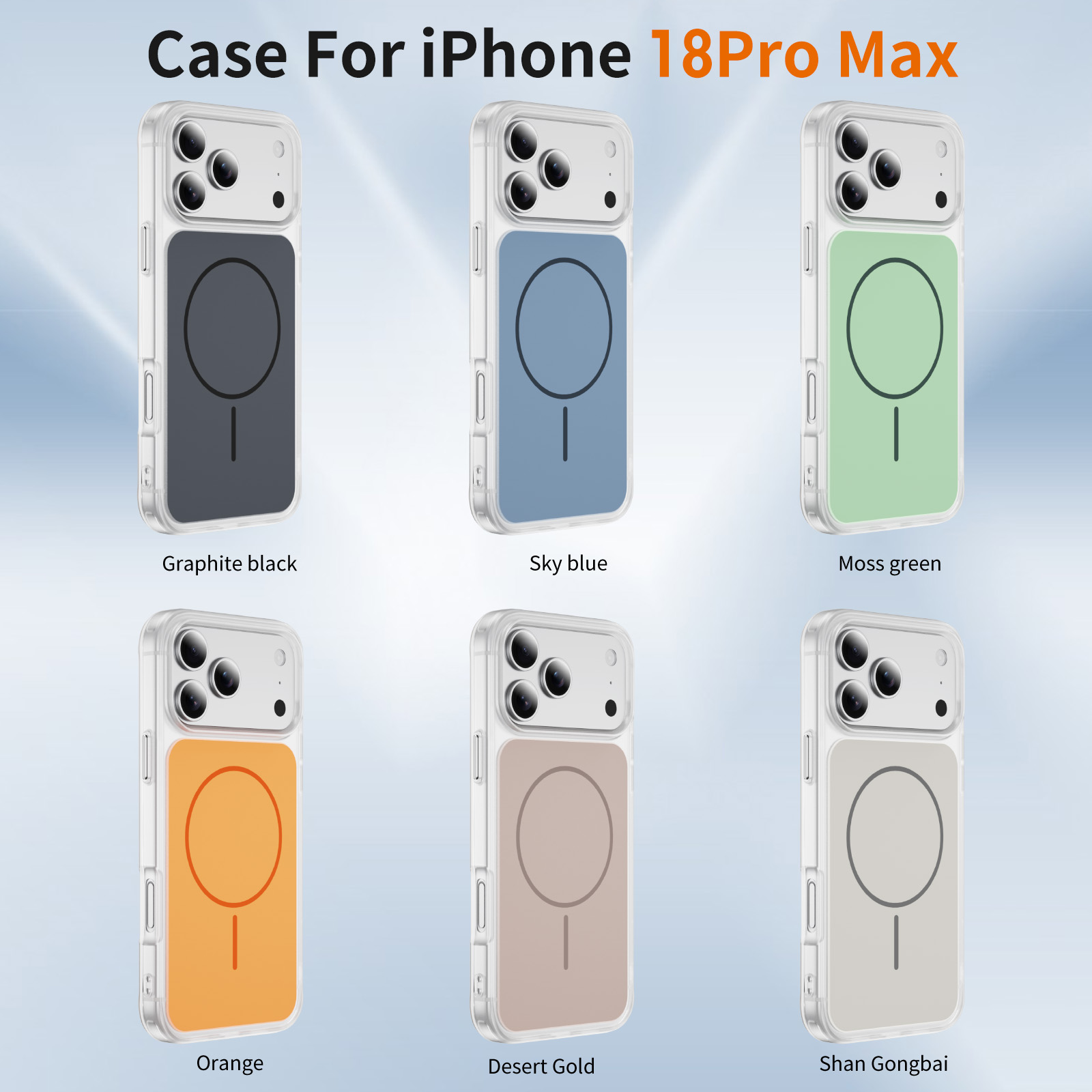 Soft-Touch Magnetic Shockproof TPU + PC Phone Case
