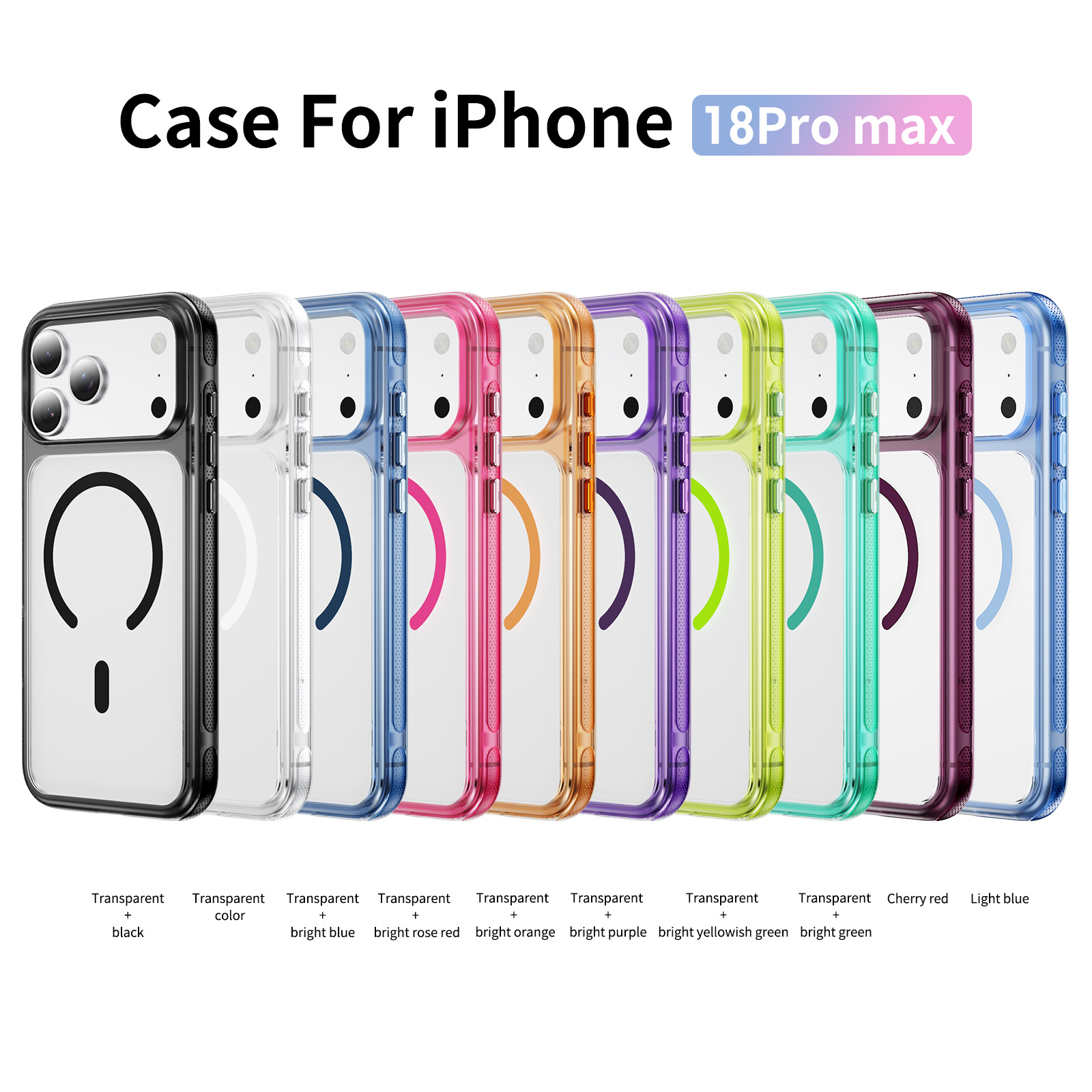 Clear Magnetic TPU + Acrylic Case with 360 Degree Stand