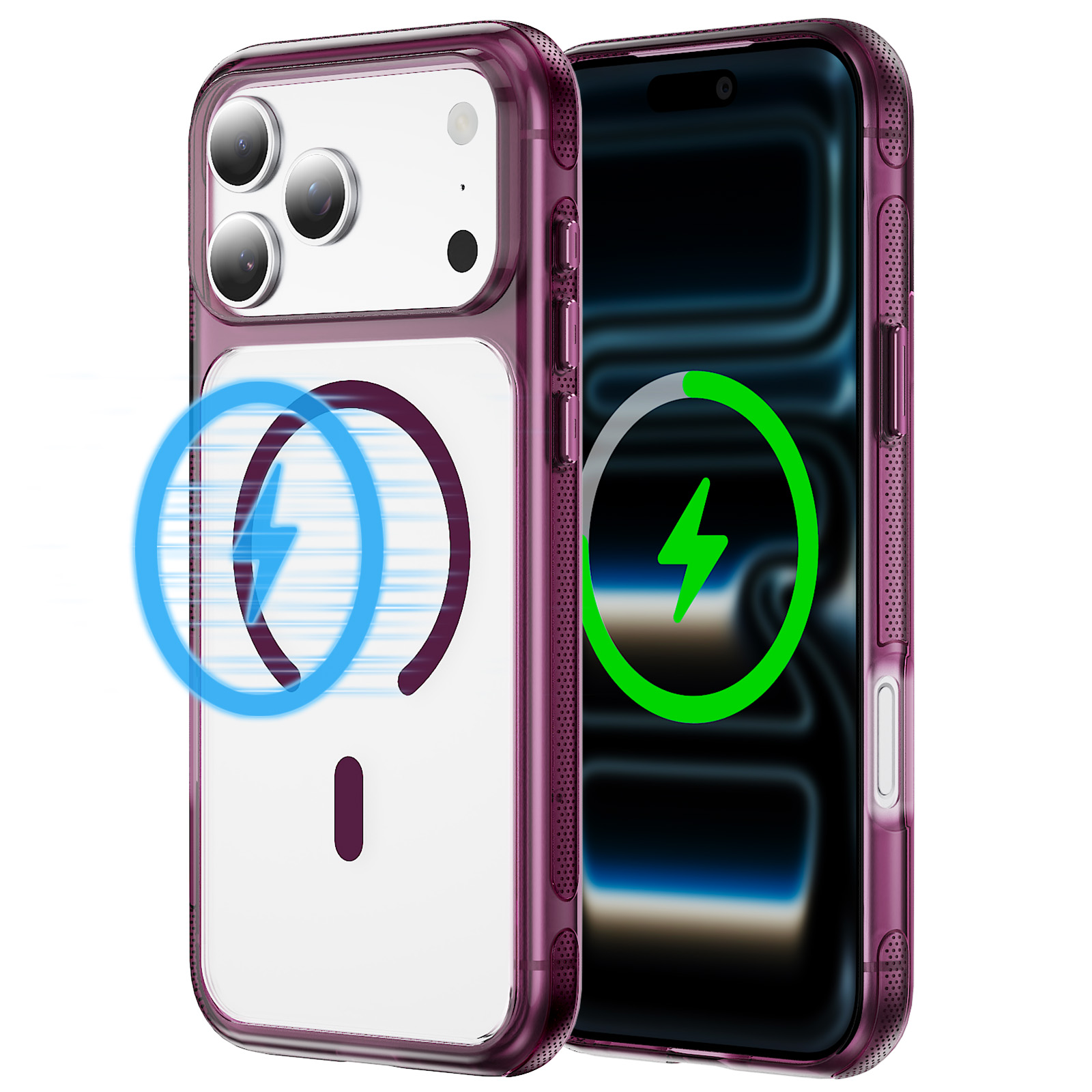 Clear Magnetic TPU + Acrylic Case with 360 Degree Stand - Image 2