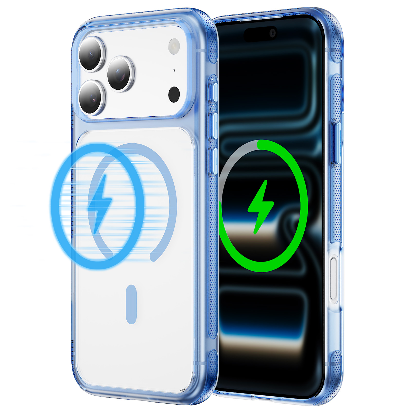 Clear Magnetic TPU + Acrylic Case with 360 Degree Stand - Image 3