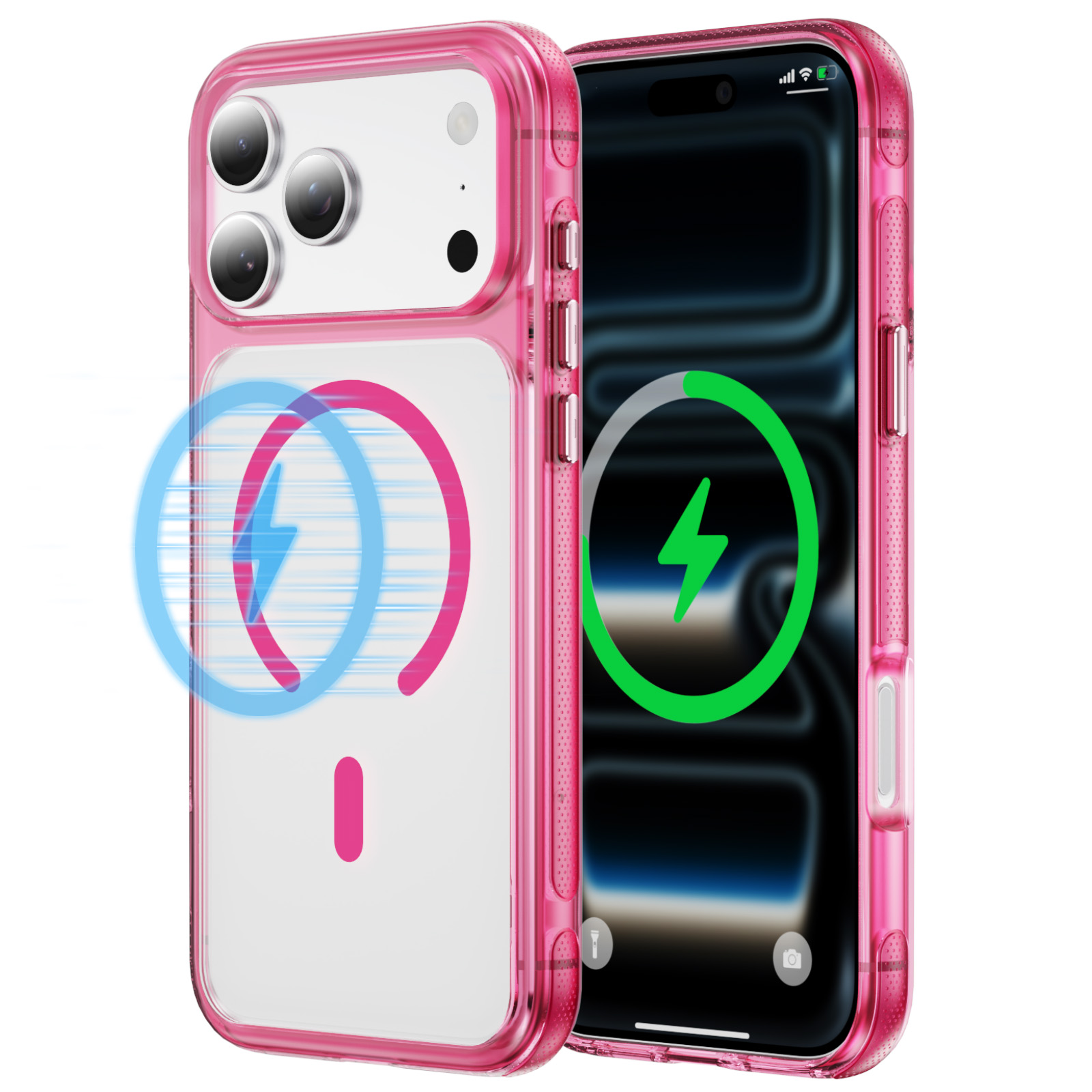 Clear Magnetic TPU + Acrylic Case with 360 Degree Stand - Image 6