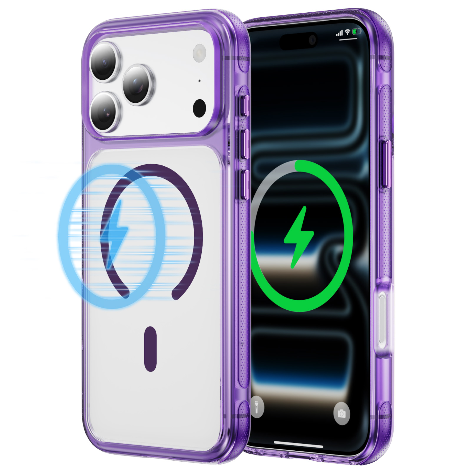 Clear Magnetic TPU + Acrylic Case with 360 Degree Stand - Image 7