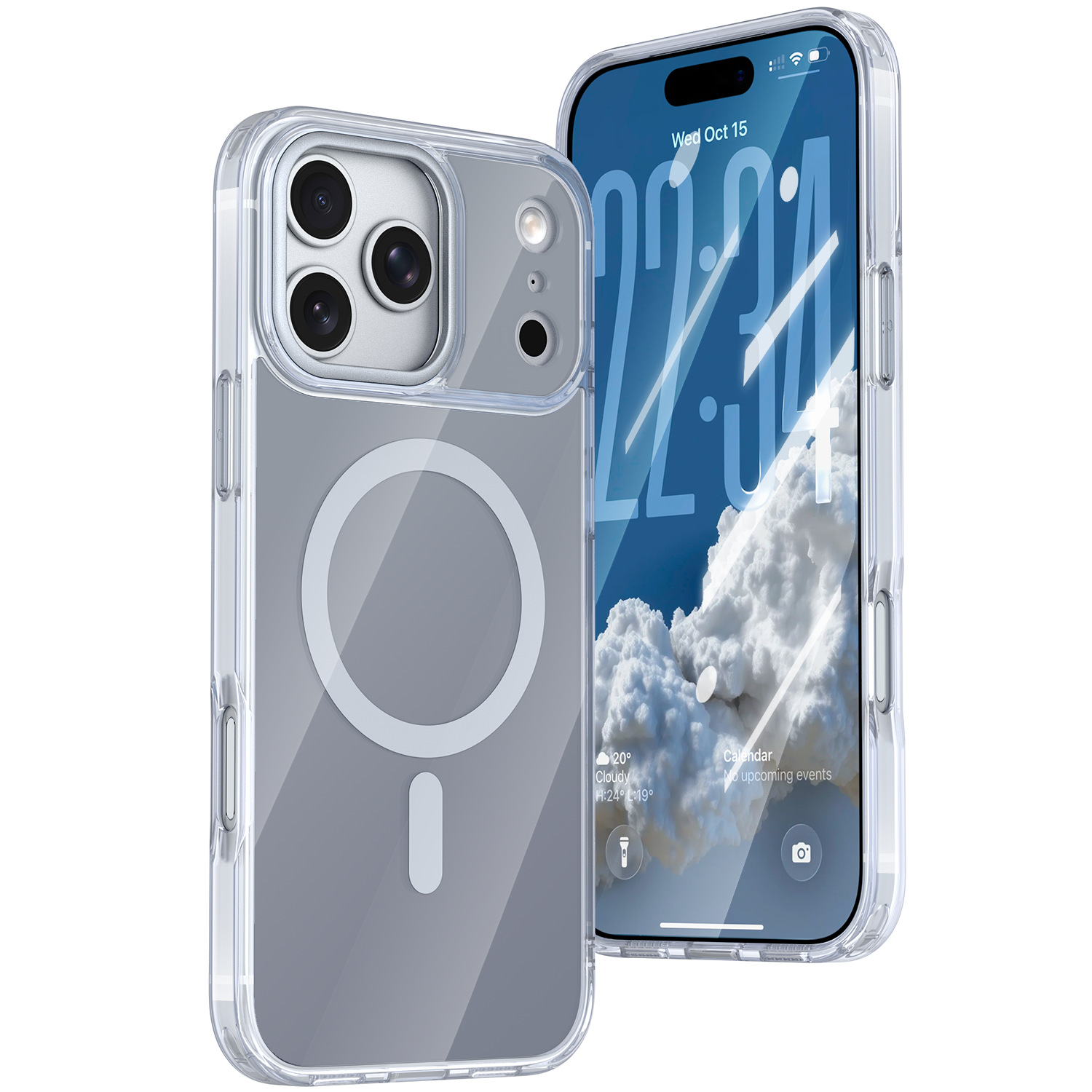 Magnetic Mirror Acrylic Phone Case with Rotating Stand - Image 2