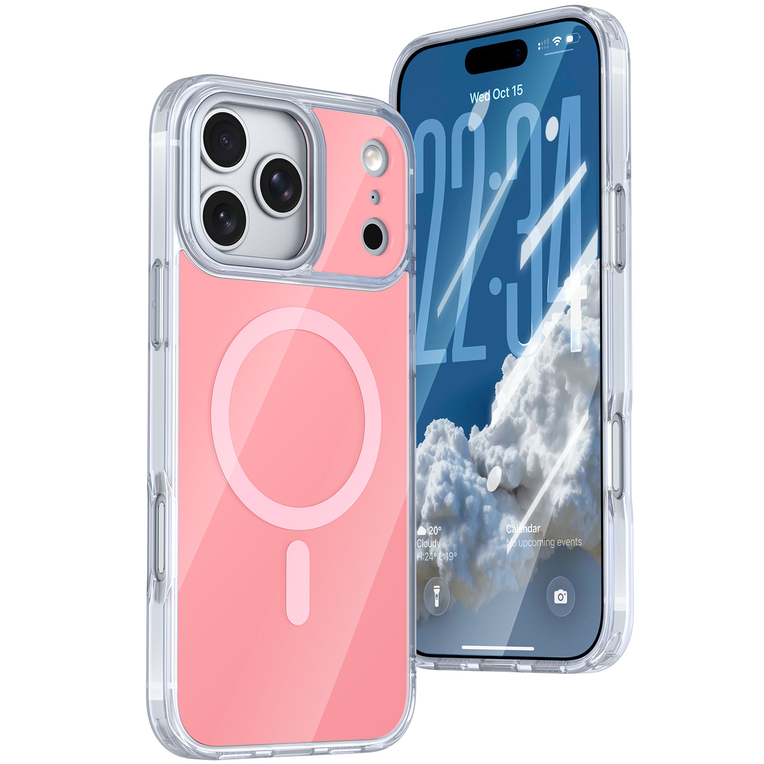 Magnetic Mirror Acrylic Phone Case with Rotating Stand - Image 3