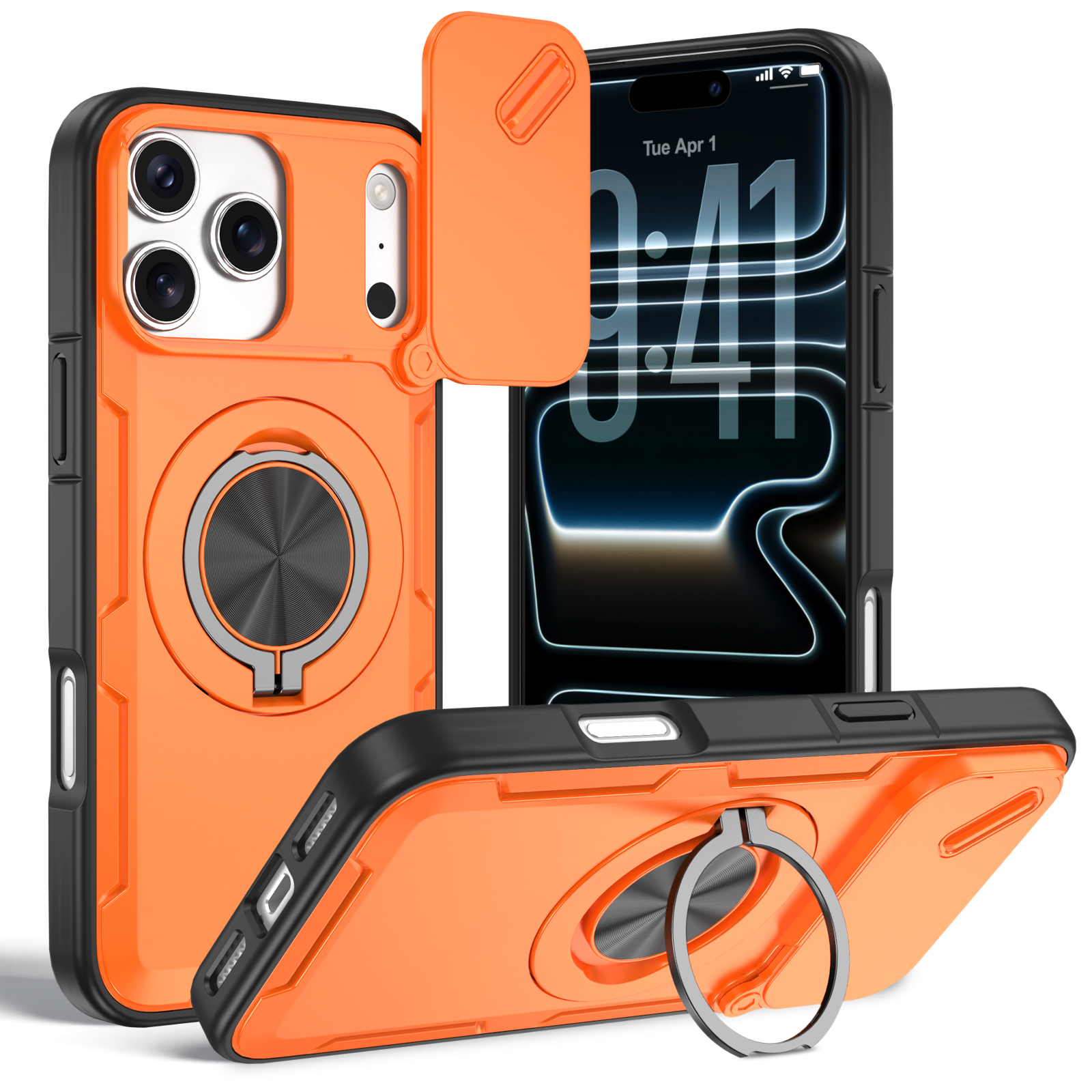 Magnetic Sliding Camera Cover Case with 360 Degree Stand - Image 3