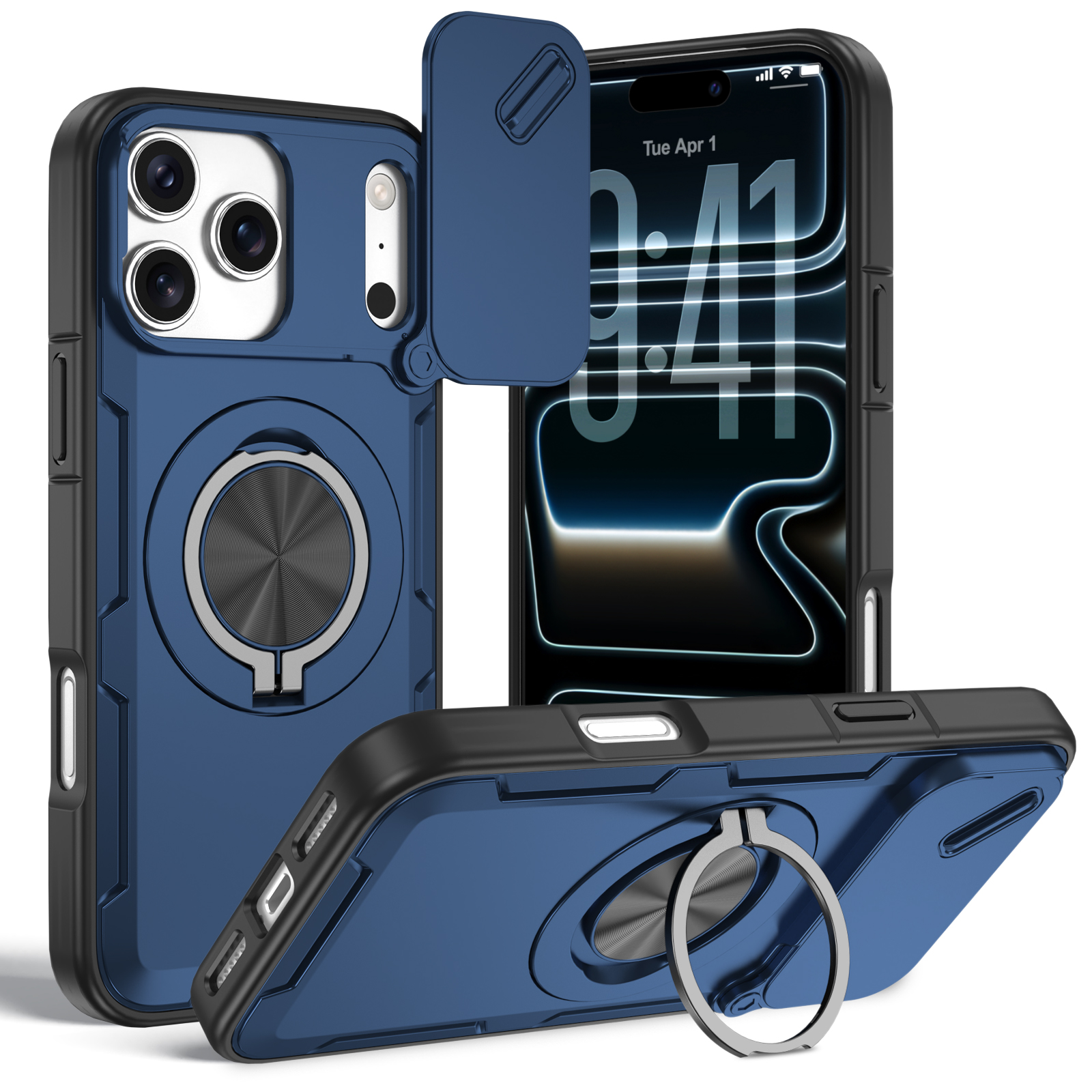 Magnetic Sliding Camera Cover Case with 360 Degree Stand - Image 5