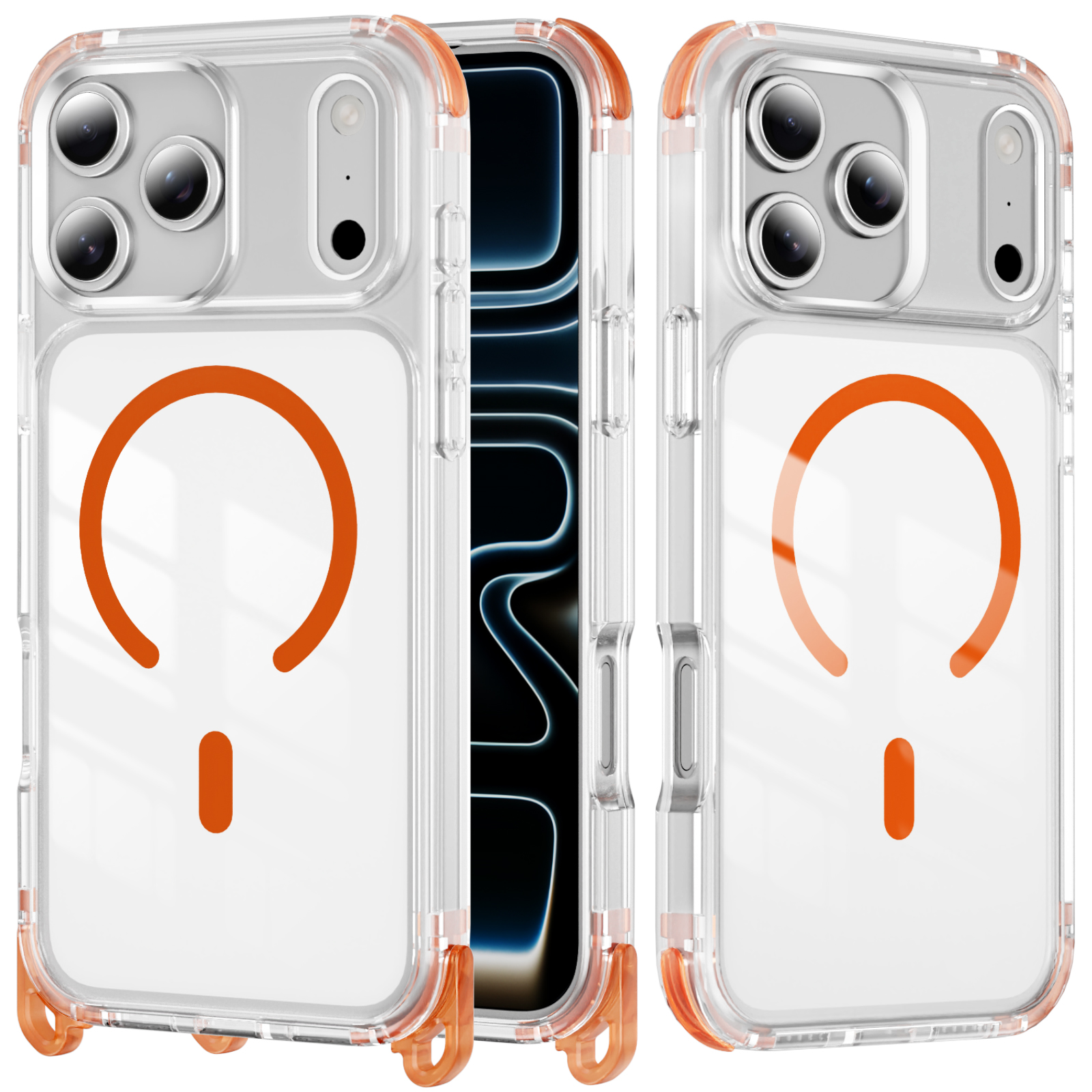 Clear Magnetic Protective Case with Detachable Corner Pads - Image 2