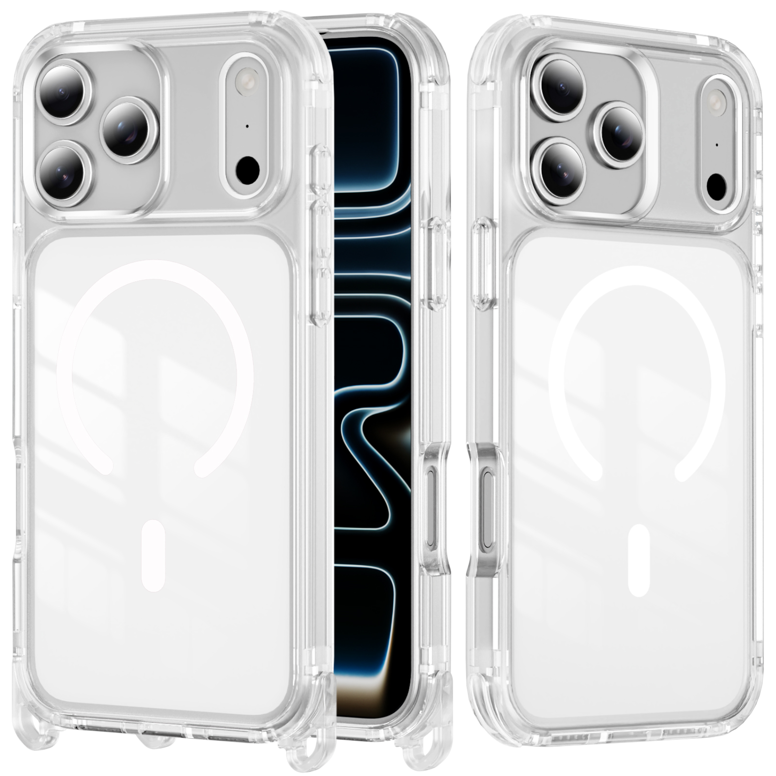 Clear Magnetic Protective Case with Detachable Corner Pads - Image 4