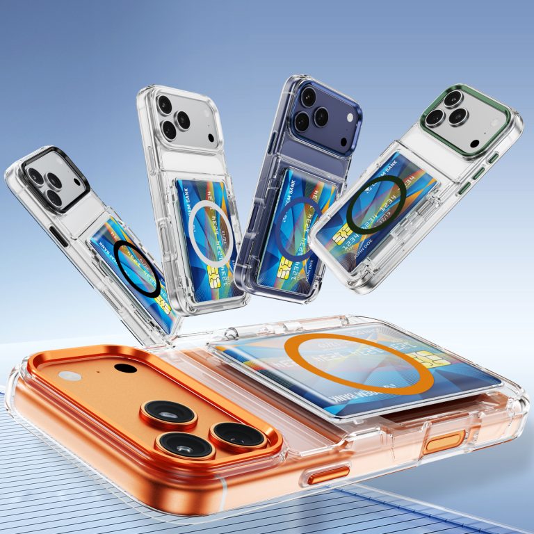 CHAMPIONS clear phone cases with card holder and magnetic ring